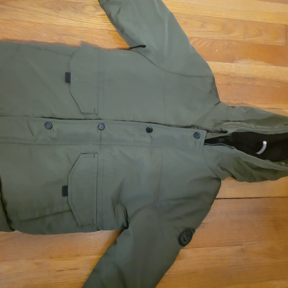 Michael Kors Olive Hooded Puffer Coat for Kids